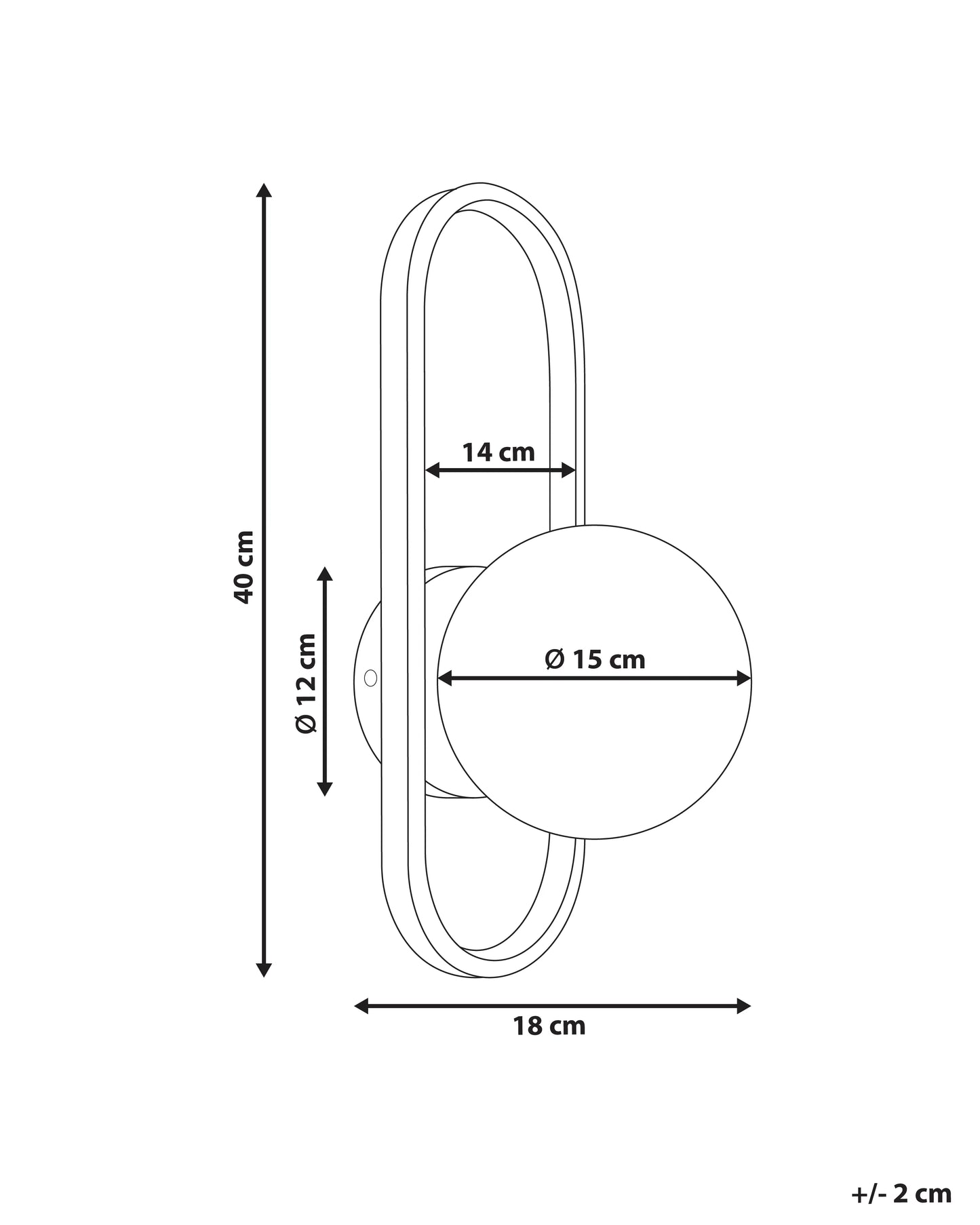  Wall Lamp VARDI Metal Black