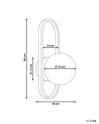  Wall Lamp VARDI Metal Black