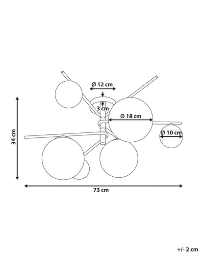  Ceiling Lamp ISAR Metal Gold
