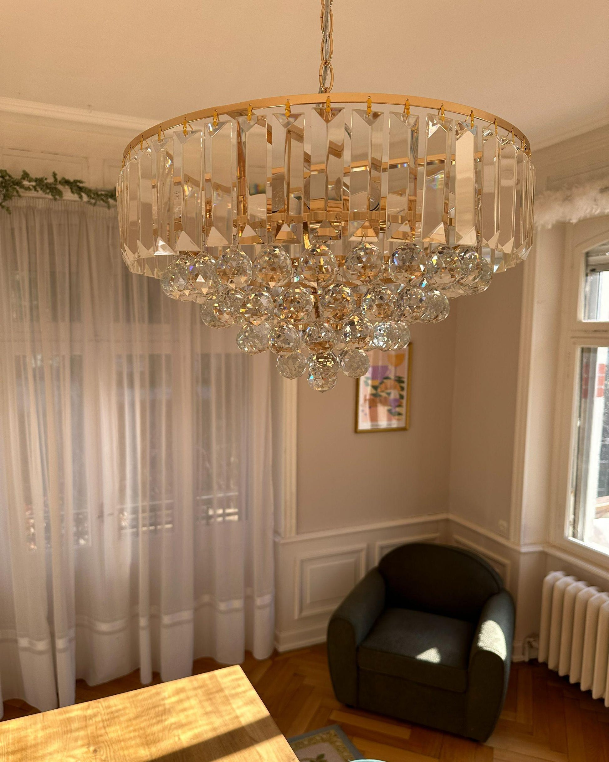  Chandelier ACHEIRO L Crystal Gold