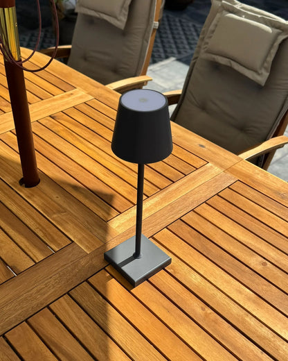  Wireless LED Table Lamp BACEIRO With Dimmer Metal Dark Grey