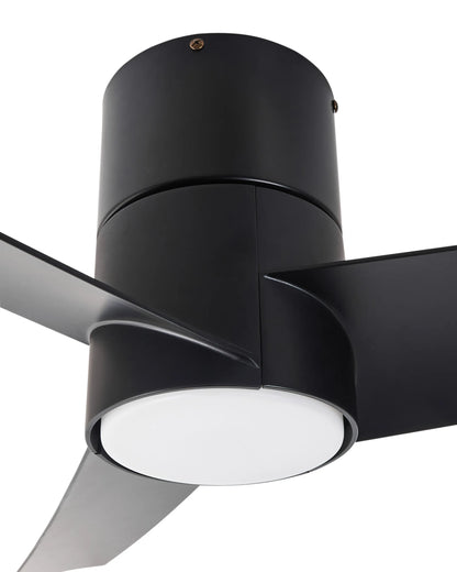 Ceiling Fan With Light CANETE With Remote LED Black