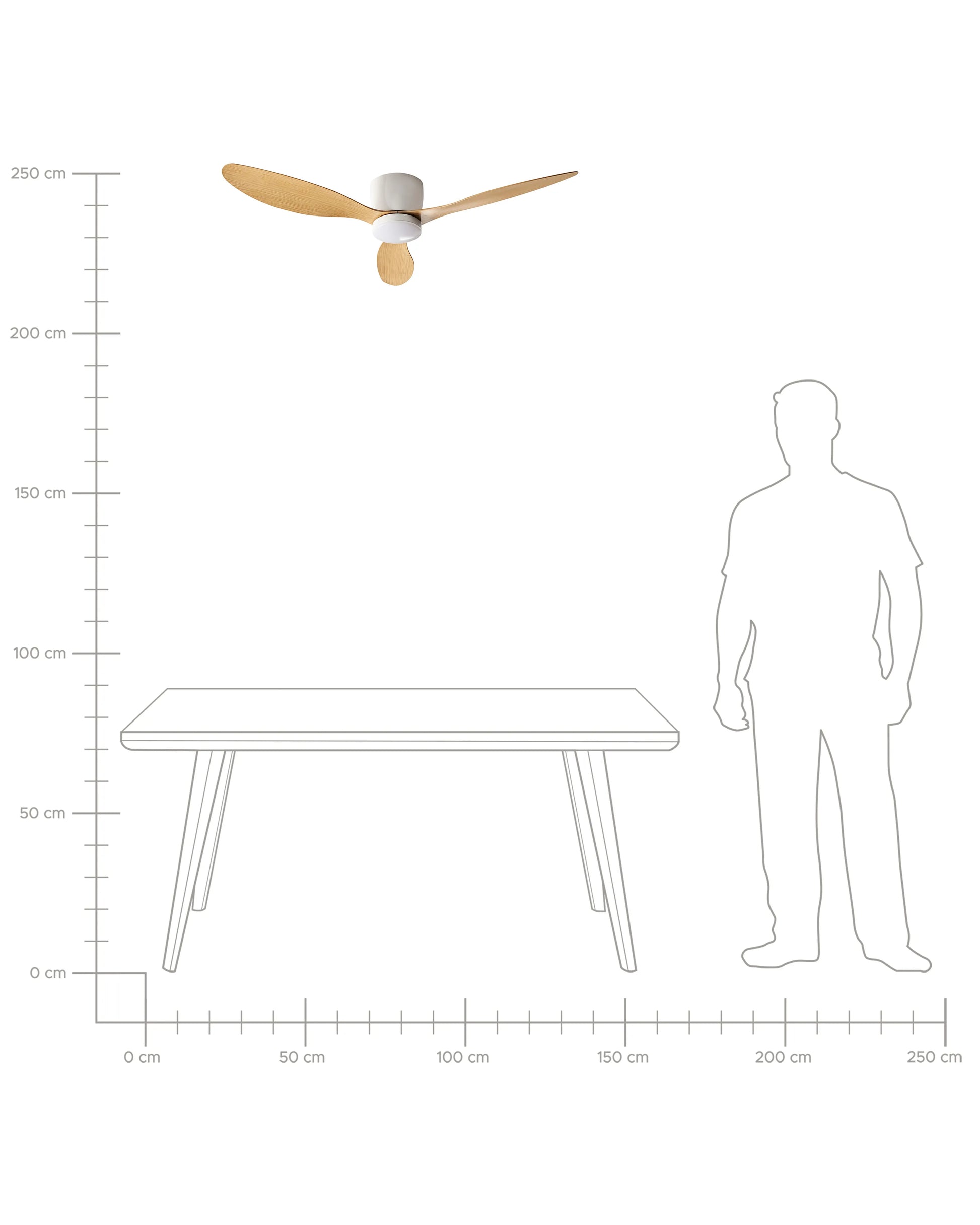  Ceiling Fan With Light VEMBAR With Remote LED Light Brown