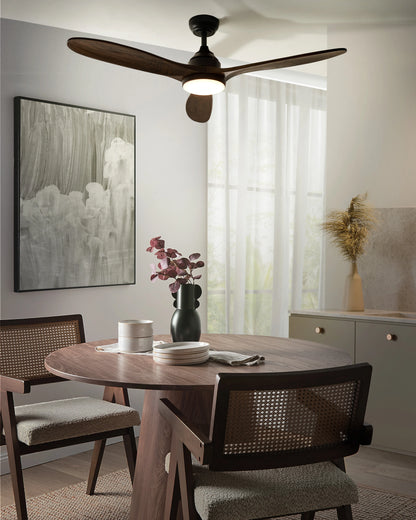  Ceiling Fan With Light MOYARwith Remote LED Dark Brown