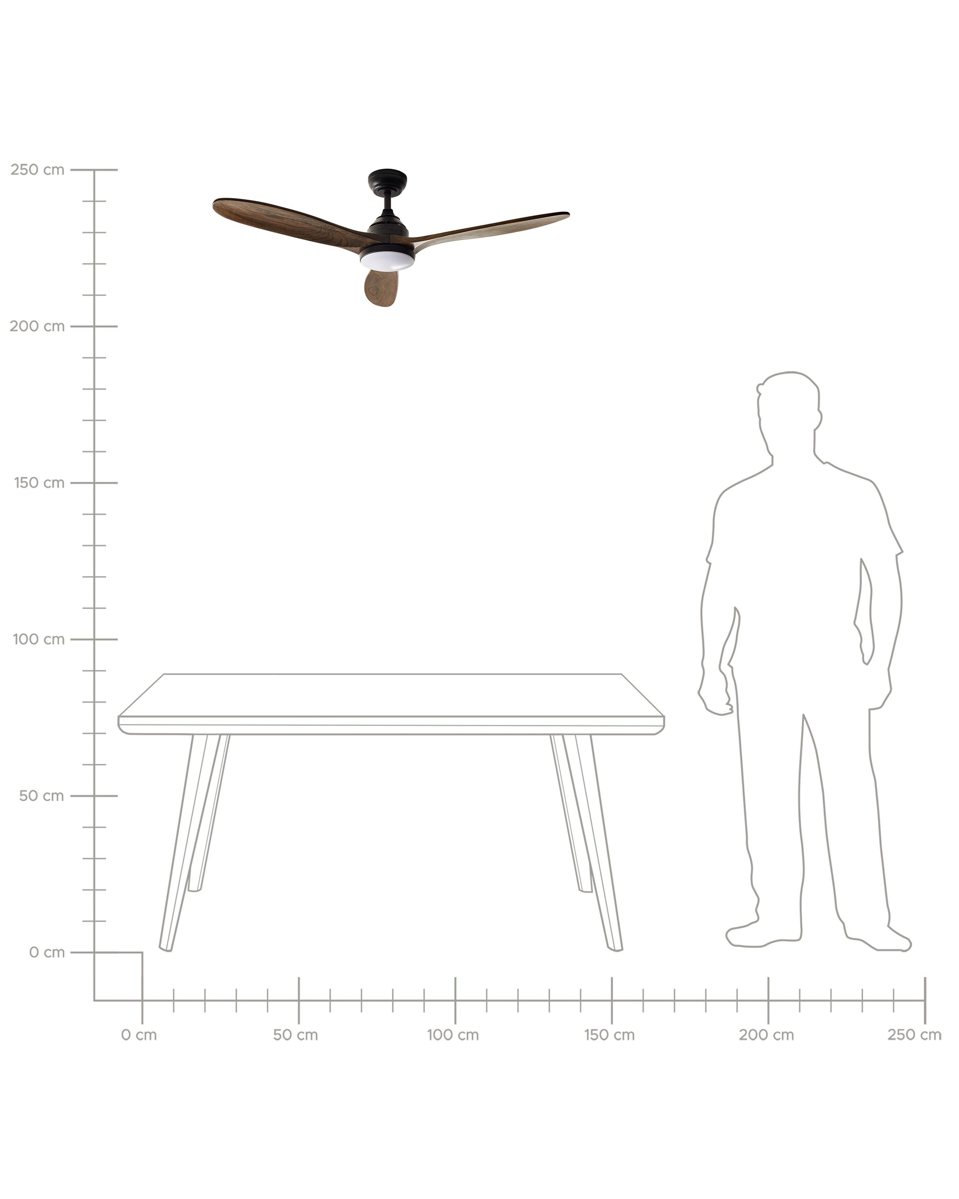  Ceiling Fan With Light MOYARwith Remote LED Dark Brown