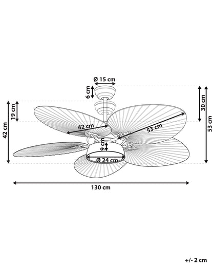  Ceiling Fan With Light BORMEJO With Remote LED Gold