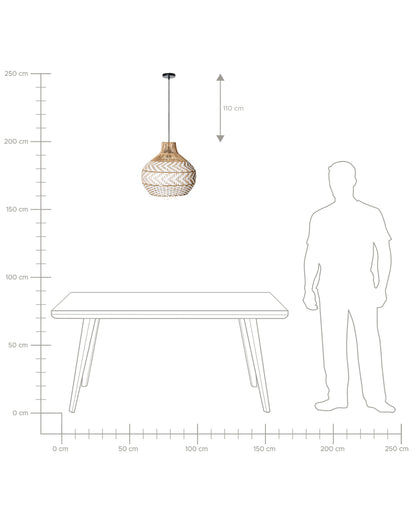  Pendant Lamp YAUCO Rattan White
