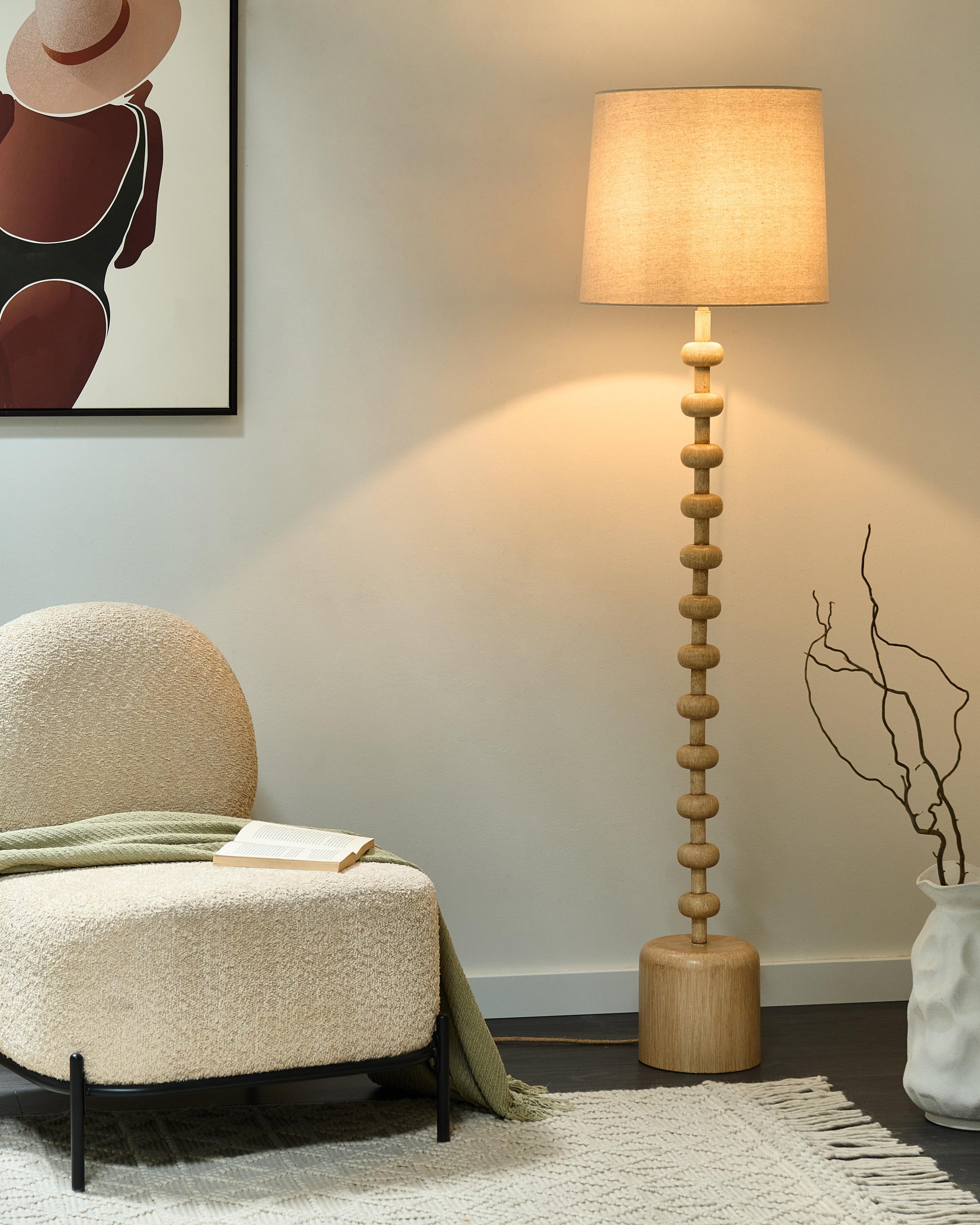  Floor Lamp KRIOS Metal Light Brown