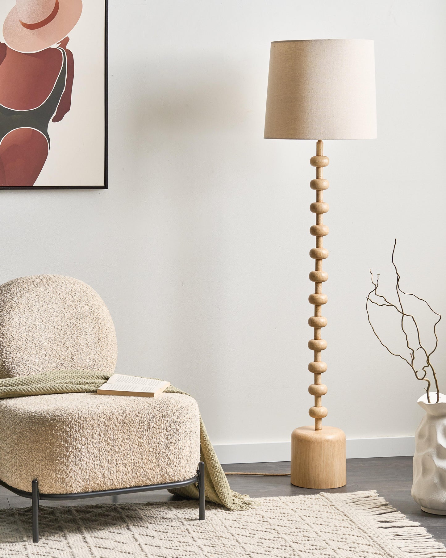  Floor Lamp KRIOS Metal Light Brown